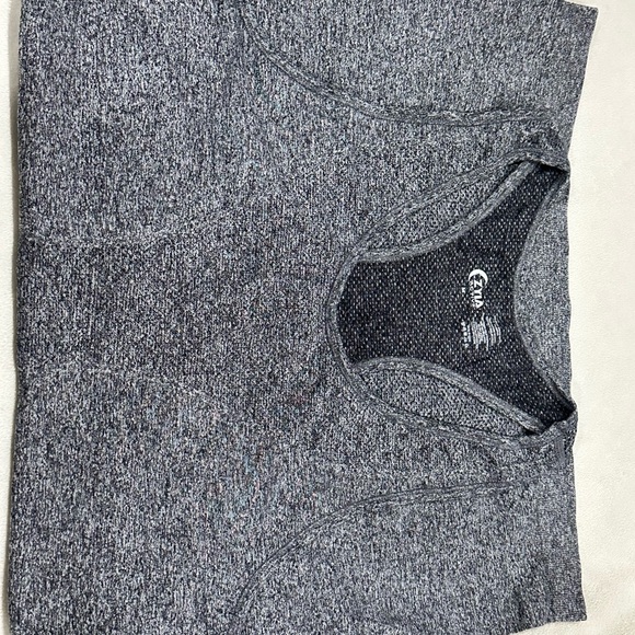 Zyia Tank Top Size Medium Copper Charged Seamless Shirt Gray Racerback Workout - Picture 3 of 4